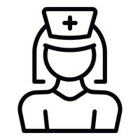 Medical nurse icon outline vector. Heart surgery vector