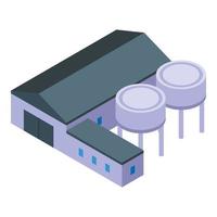 Power reactor icon isometric vector. Nuclear station vector