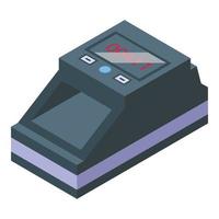 Business currency detector icon isometric vector. Money machine vector