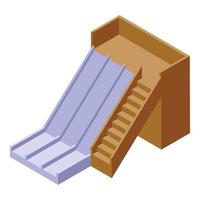 Winter slide icon isometric vector. Snow sport vector