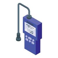 Gas sensor icon isometric vector. Meter instrument vector