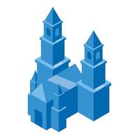 Ice castle icon isometric vector. Ice rink vector