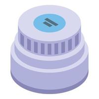 Round gas detector icon isometric vector. Meter instrument vector