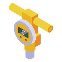 Digital gas detector icon isometric vector. Meter instrument vector