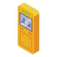 Gas detector tool icon isometric vector. Meter instrument vector