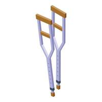 Medical crutches icon isometric vector. Adult diaper vector