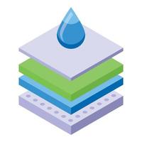 Drop diaper icon isometric vector. Elastic nappy vector