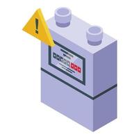 Gas counter icon isometric vector. Worker industry vector