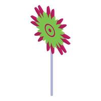 Flower vane icon isometric vector. Wind air vector