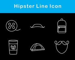 hipster vector icono conjunto