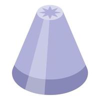 Icing nozzles equipment icon isometric vector. Cake bag vector