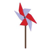 Windmill icon isometric vector. Wind vane vector