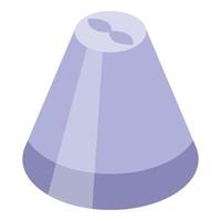 Paper icing nozzles icon isometric vector. Cake piping vector