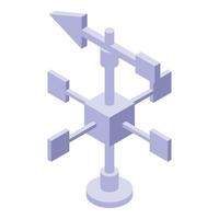 Steel vane icon isometric vector. Wind weather vector