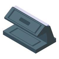 Electronic shop icon isometric vector. Currency detector vector