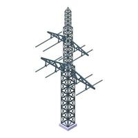 Energy tower icon isometric vector. Power plant vector