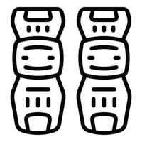 Knee protection icon outline vector. Safety gear vector