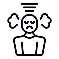 Mental stress icon outline vector. Burnout employee vector