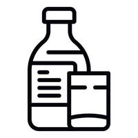 Burnout drink bottle icon outline vector. Mental stress vector