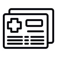 Medical document icon outline vector. Business care vector