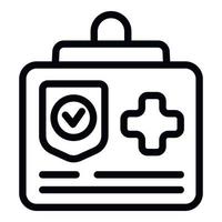 Care card icon outline vector. Medical insurance vector