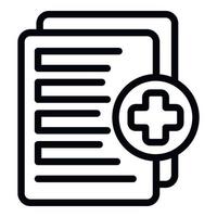 Medical card icon outline vector. Health insurance vector