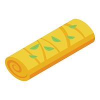 Snack roll icon isometric vector. Spring menu vector