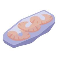 Shrimp spring roll icon isometric vector. Chinese menu vector