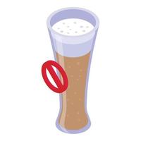 Nonalcoholic beer juice icon isometric vector. Soda wine vector