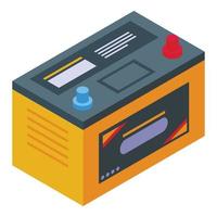 Truck battery icon isometric vector. Charge energy vector