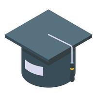 Learn cap icon isometric vector. Diploma college vector