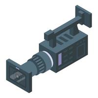 Camera video icon isometric vector. Movie editor vector