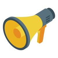 Megaphone video editing icon isometric vector. Media software vector