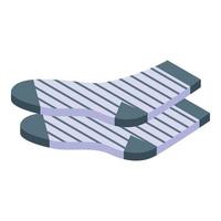 New socks icon isometric vector. Cute pair vector