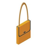 Eco bag icon isometric vector. Fabric handle vector