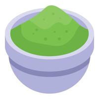 Basil powder icon isometric vector. Fresh herb vector