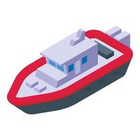 Sea ship icon isometric vector. Coast boat vector