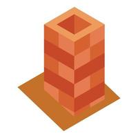 Street urn icon isometric vector. Empty new square shaped city trash can icon vector