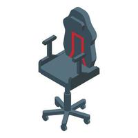 espalda asiento icono isométrica vector. computadora monitor vector