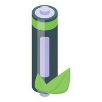 Eco battery icon isometric vector. Economy company vector