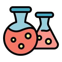 Test flask icon vector flat