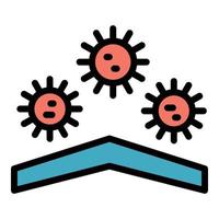 Block viruses icon vector flat