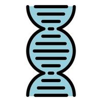 Dna system icon vector flat