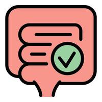 Protected intestine icon vector flat