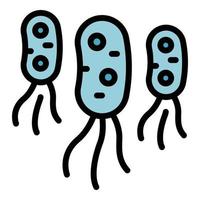 Body bacteria icon vector flat