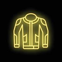 Safety jacket icon neon vector