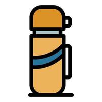 Thermos bottle icon vector flat