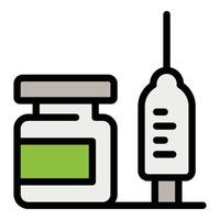 Vitamin syringe icon vector flat