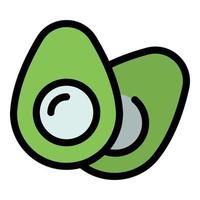 Avocado vitamin icon vector flat