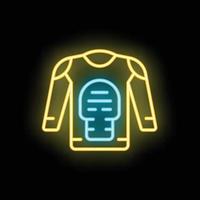 Jacket fashion icon neon vector